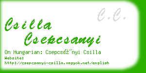 csilla csepcsanyi business card